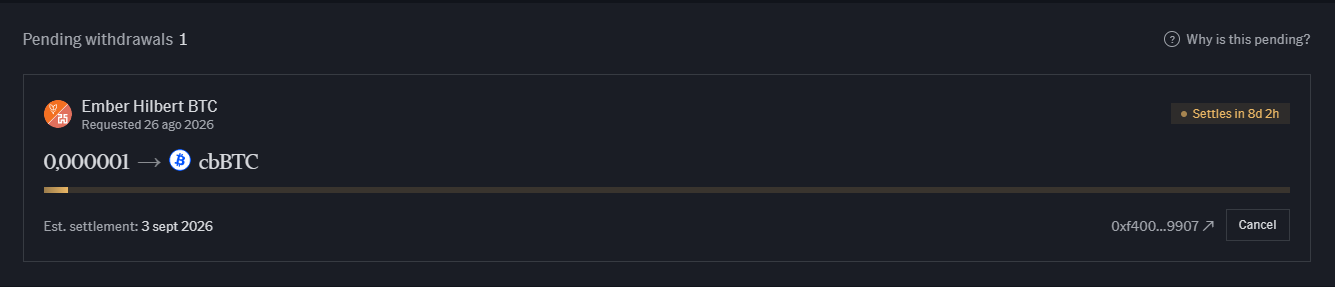 Pending Withdraw